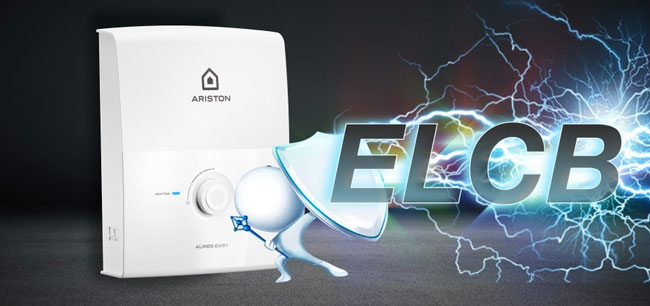 Máy nước nóng trực tiếp Ariston Aures Easy 4.5P có cầu dao chống giật hiện đại