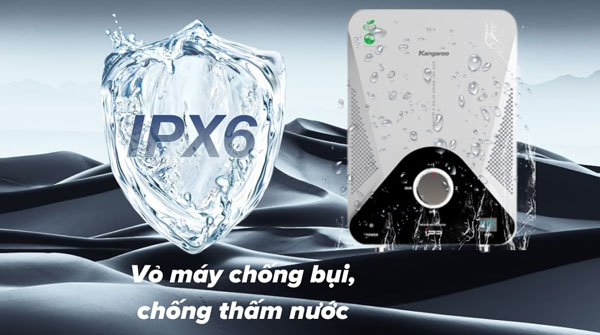 Bình nóng lạnh Kangaroo KG589GP có lớp vỏ chống nước chuẩn IPX6