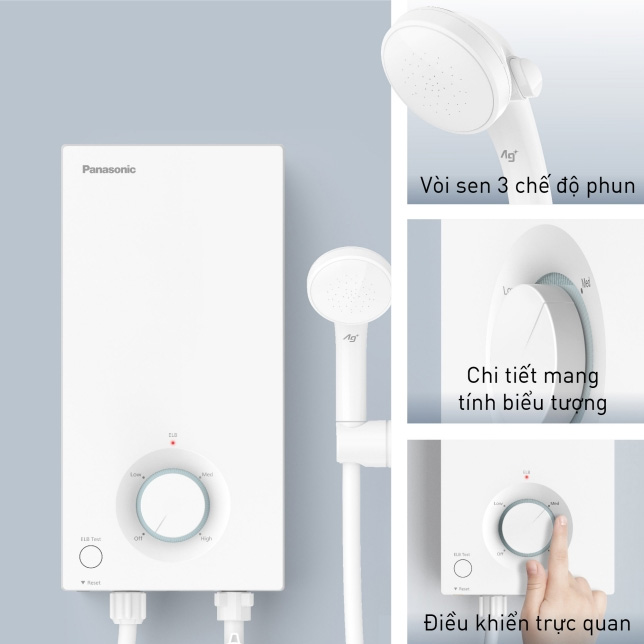 Bình nước nóng Panasonic V-series DH-3VS1VW,