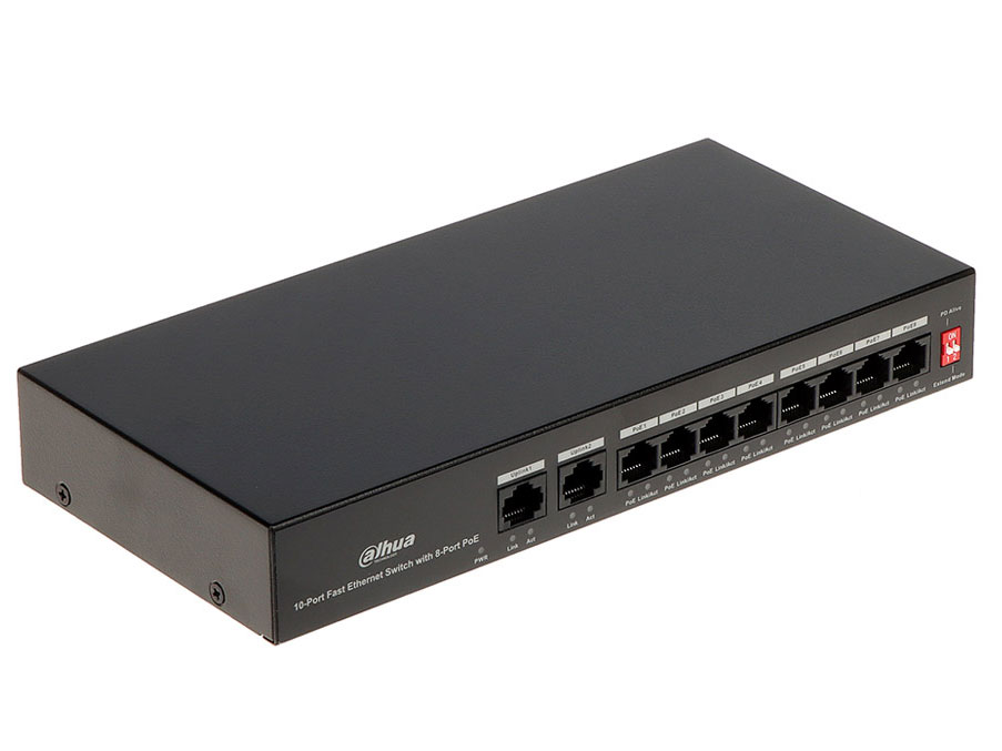 Switch PoE 8 port Dahua DH-PFS3010-8ET-65 tốc độ nhanh