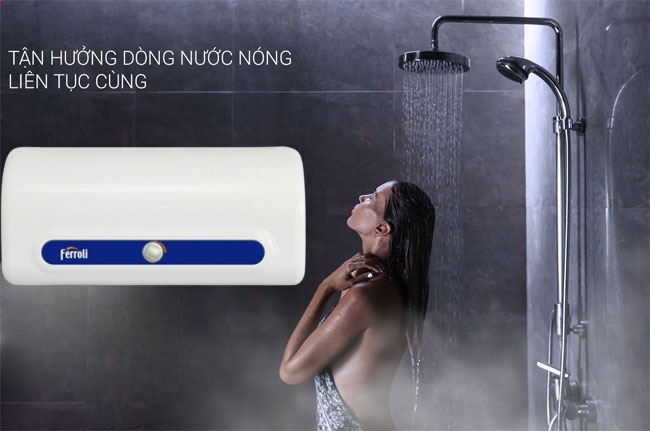 bình nóng lạnh Ferroli QQ EVO 30L AE này có nhiệt độ nước tối đa là 75 độ C