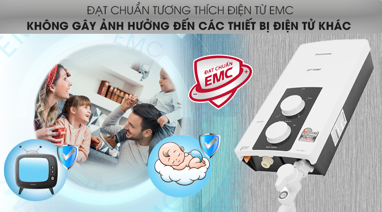 Sử dụng máy nước nóng trực tiếp Panasonic DH-4RP1VW không ảnh hưởng đến các thiết bị điện tử khác