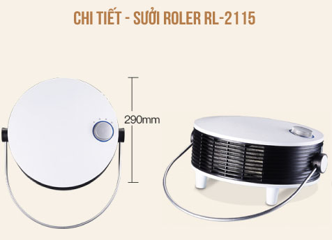 Kích thước của máy sưởi phòng tắm đa năng Roler RL-2115