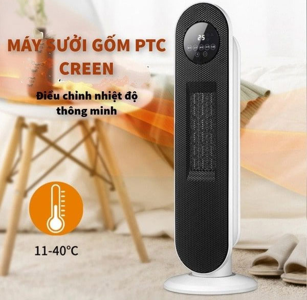 Máy sưởi Creen CR-H28DT này được ứng dụng công nghệ sưởi gốm PTC Ceramic