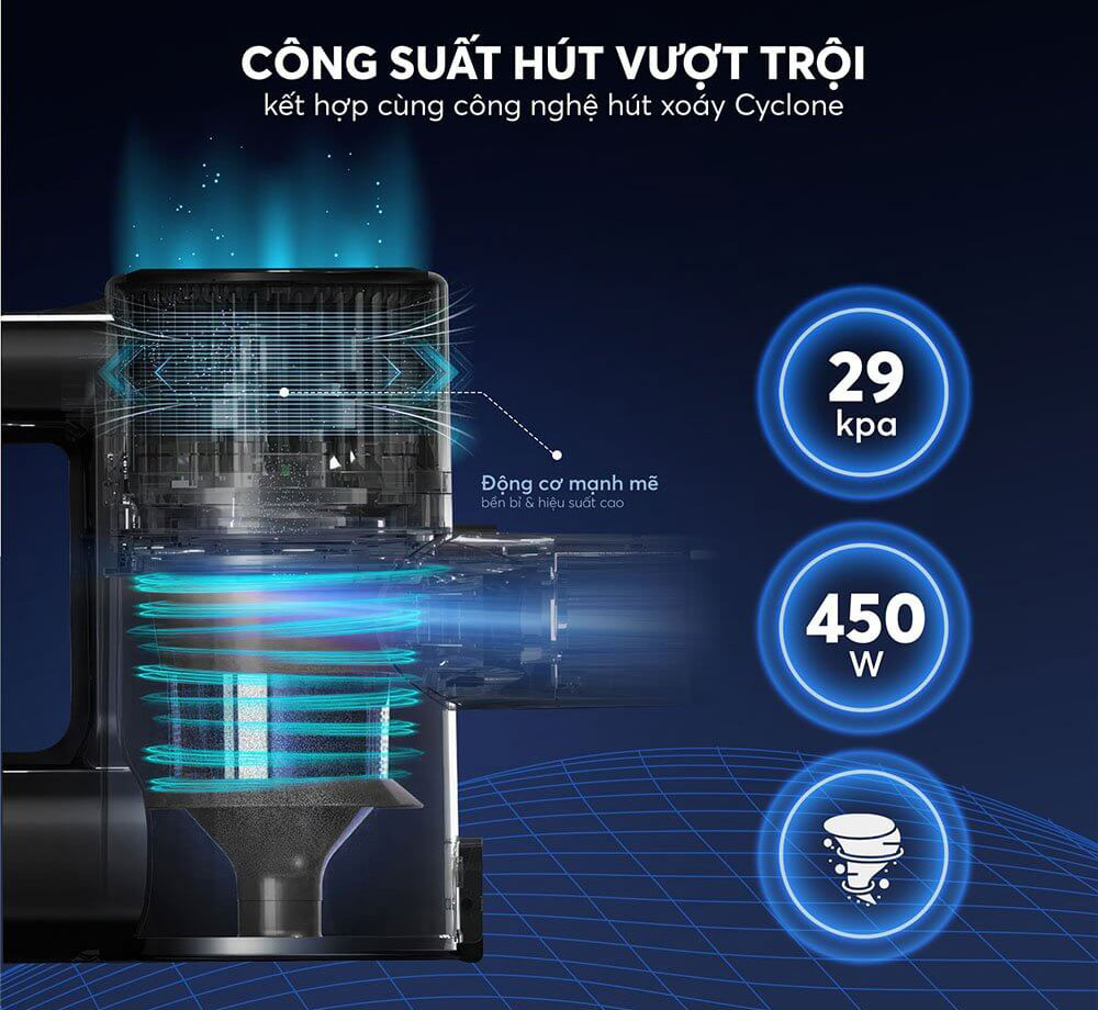 Máy hút bụi VCE-3927 của Elmich được trang bị động cơ dây đồng bền bỉ