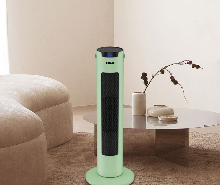 Quạt sưởi Roler RC-2121R hoạt động với công suất 2.000W phù hợp với phòng từ 20 - 25m2