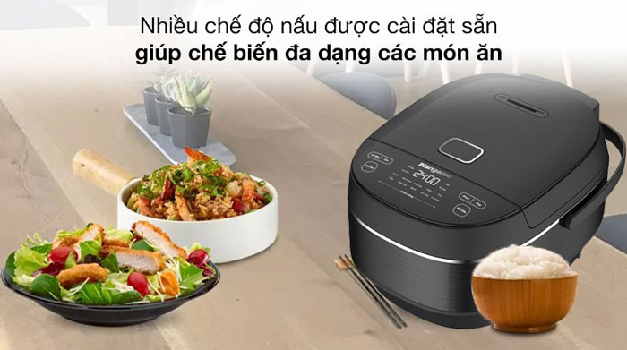 Lòng nồi cơm điện Kangaroo KG18RIH1 được trang bị 10 chương trình nấu