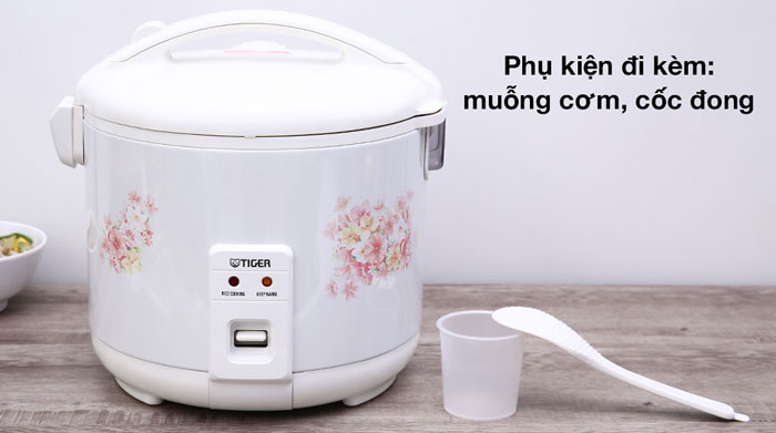 Nồi cơm điện Tiger JNP-1800 đi kèm nhiều phụ kiện