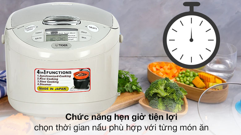 Tiger JAX-S18W có chức năng hẹn giờ