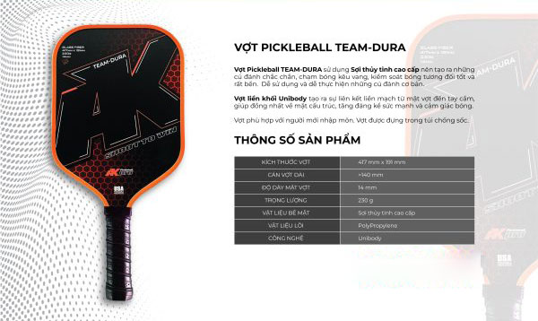 Vợt Pickleball Team Dura