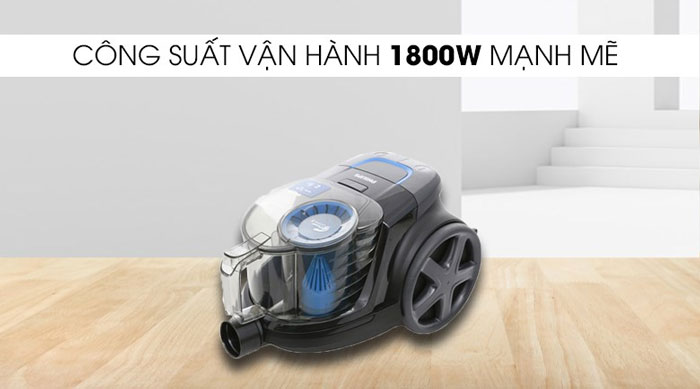 máy hút bụi Philips FC9350 vận hành với công suất 1.800W