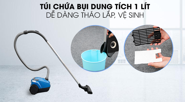 Túi chứa bụi của máy hút bụi Electrolux Z1220 có dung tích 1 lít