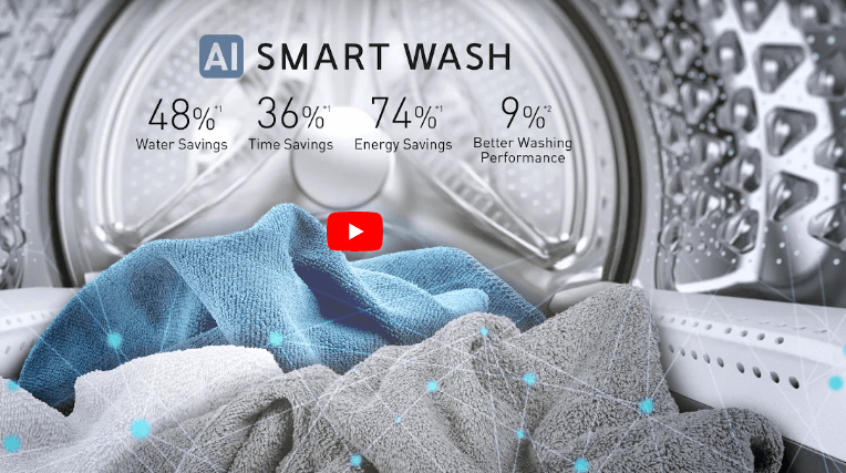 Máy giặt sấy Panasonic NA-S956FR1BV được tích hợp công nghệ giặt AI Smart Wash thông minh