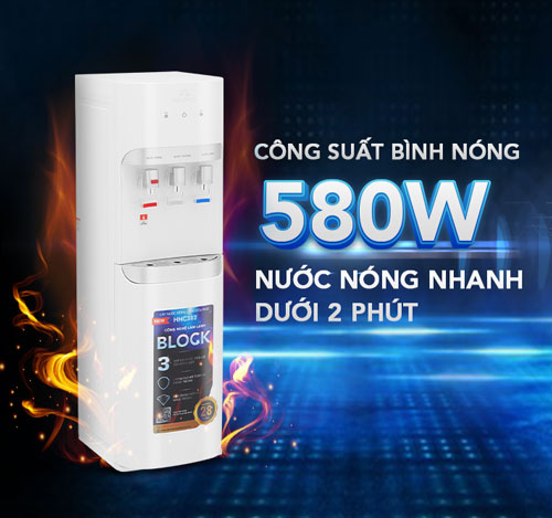 cây nước nóng lạnh HHC383 tạo ra nước nóng nhanh, hiệu quả