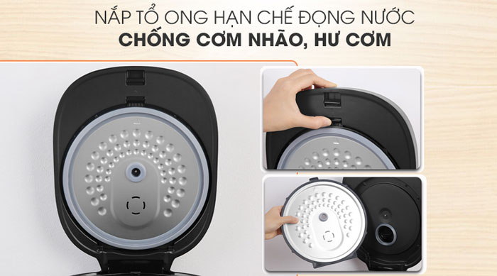 Nồi cơm điện cao tần Philips HD4528/66 có nắp trong được thiết kế dạng tổ ong độc đáo