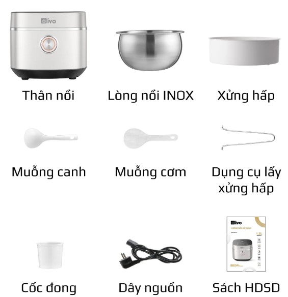 Phụ kiện nồi cơm điện Olivo RC86