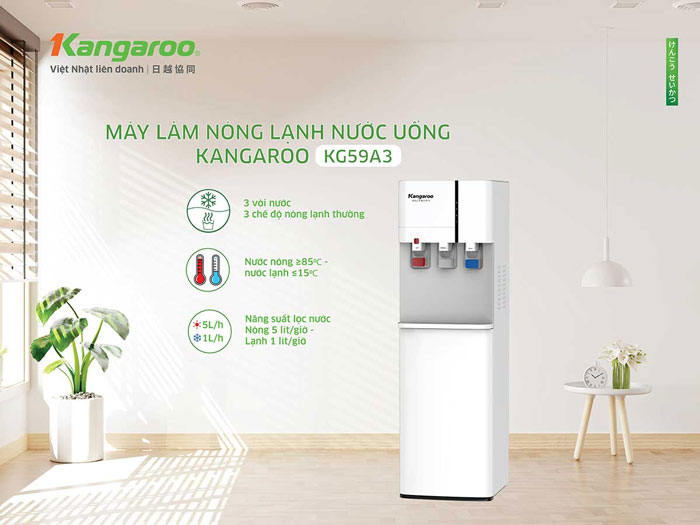 cây nước nóng lạnh KG59A3 có kiểu dáng hiện đại