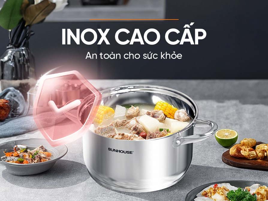 Nồi inox 3 đáy Sunhouse SHG301-20