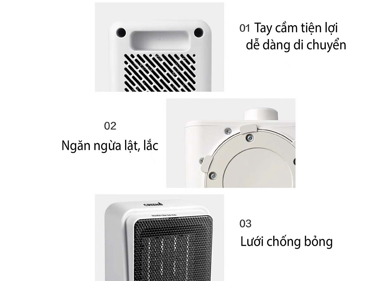 Máy sưởi gốm để bàn PTC  