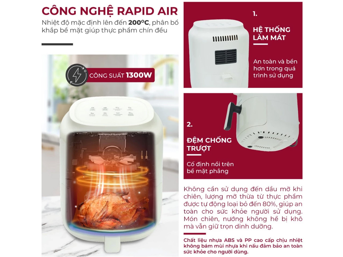 Nồi chiên không dầu Fujihome A3