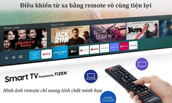 tivi Samsung UA32T4202AKXXV còn được trang bị điều khiển One Remote Control hiện đại và tiện dụng