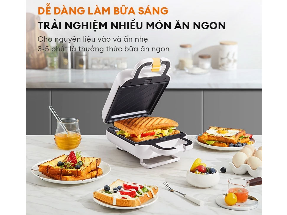 Máy kẹp sandwich Gaabor SM60M WH01A