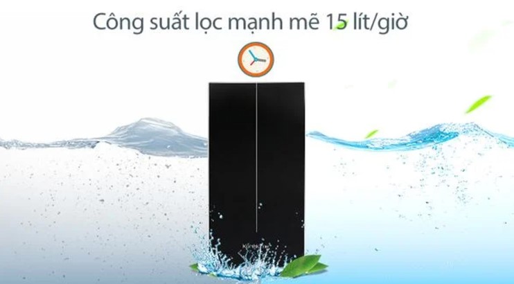 Máy lọc nước Korihome có công suất 15 lít/giờ