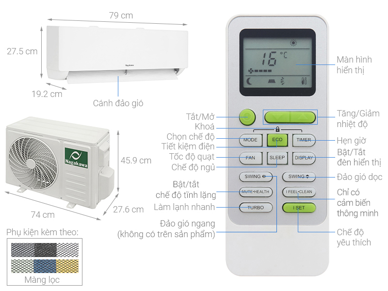 Điều hòa Nagakawa Inverter 12.000 BTU NIS-C12R2T28