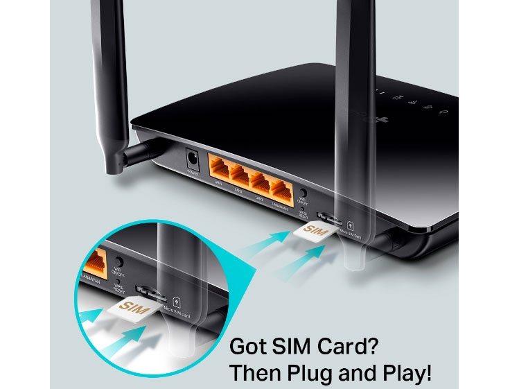 Router Wifi TP-Link băng tần kép 4G LTE AC750