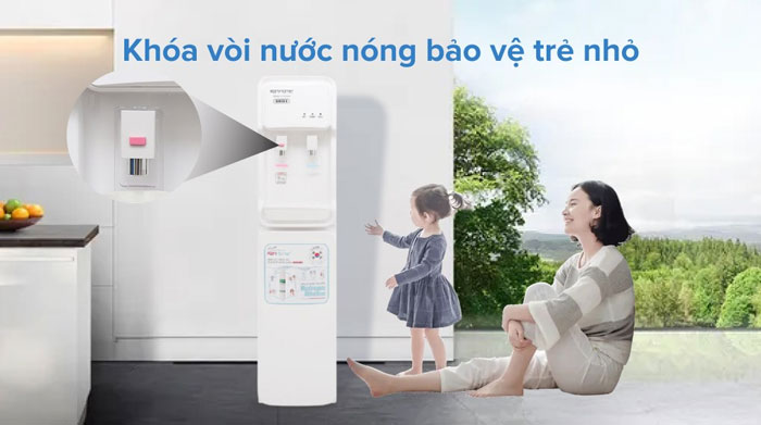 máy lọc nước nóng lạnh Korihome WPK-903 có khóa an toàn cho vòi nước nóng