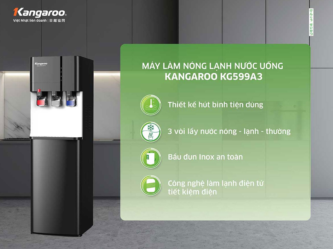 Cây nước nóng lạnh Kangaroo KG599A3