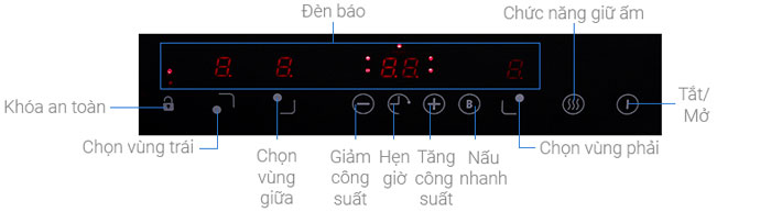 Bảng điều khiển của bếp từ Hafele HC-IS773EA (535.02.242) dễ thao tác