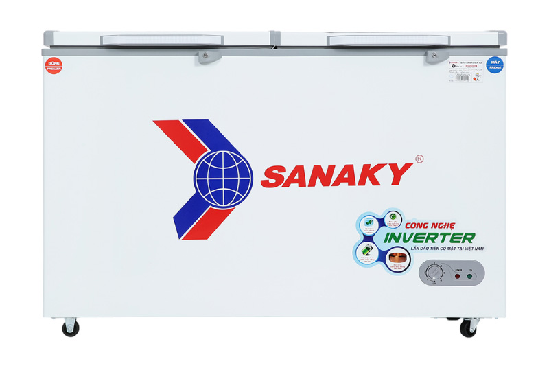 Tủ đông 2 ngăn 2 cánh Sanaky Inverter VH-5699W3 400 lít