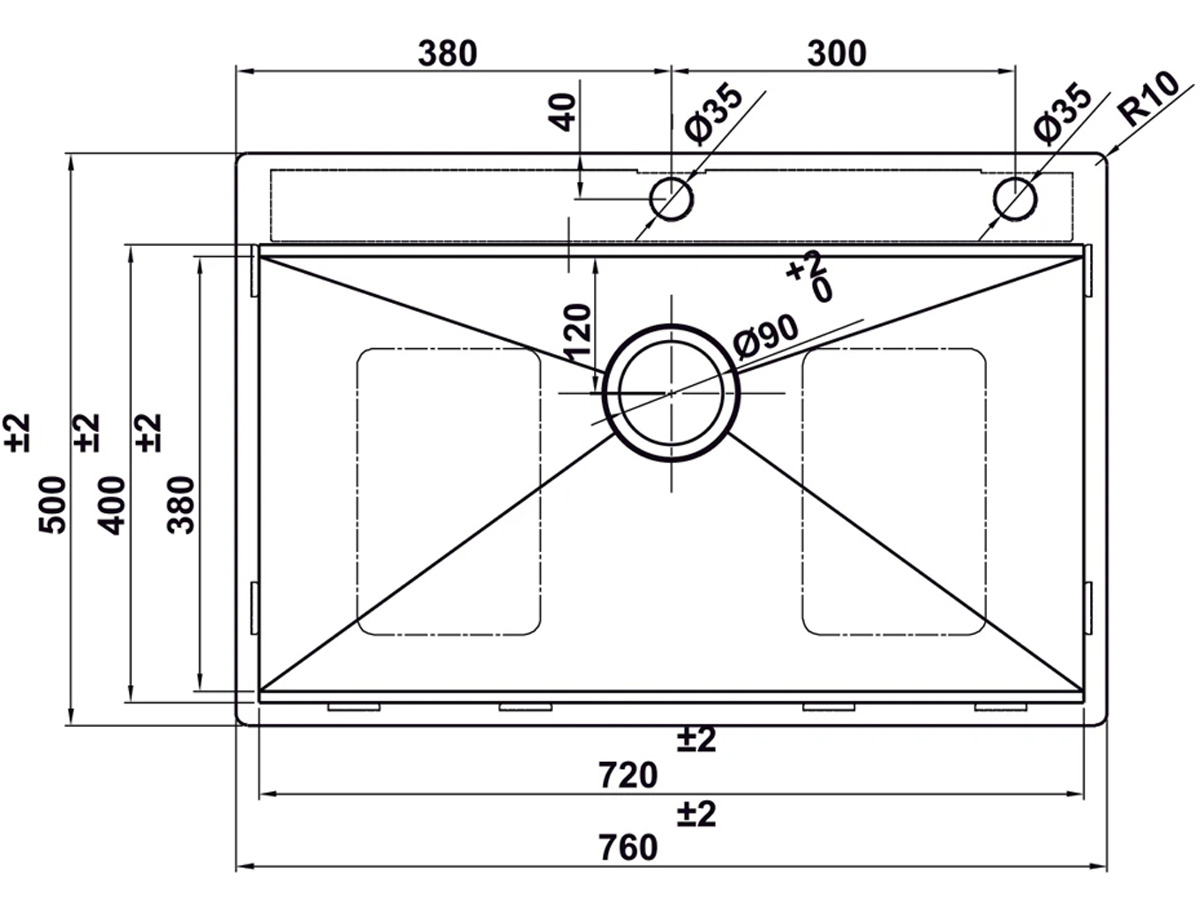 Chậu rửa chén inox HS24-SSN1S-7650 Hafele