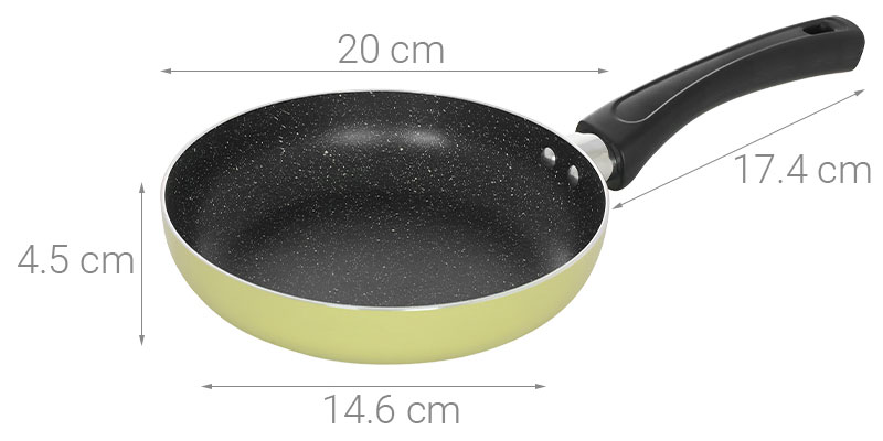 Chảo nhôm chống dính vân đá đáy từ 20cm Elmich EL-5748AO20