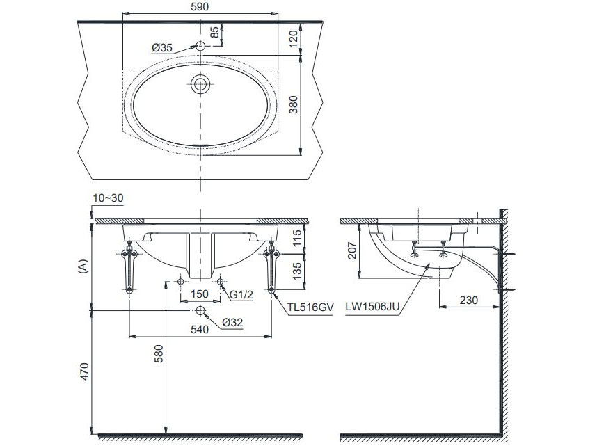 Toto LW1506V/TL516GV