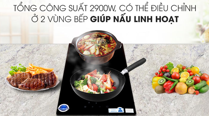 Bếp hồng ngoại đôi lắp âm Malloca MDR 302 có công suất mạnh mẽ