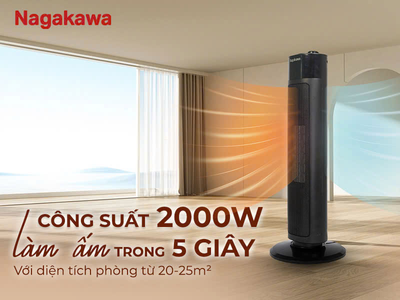 Máy sưởi gốm Nagakawa  