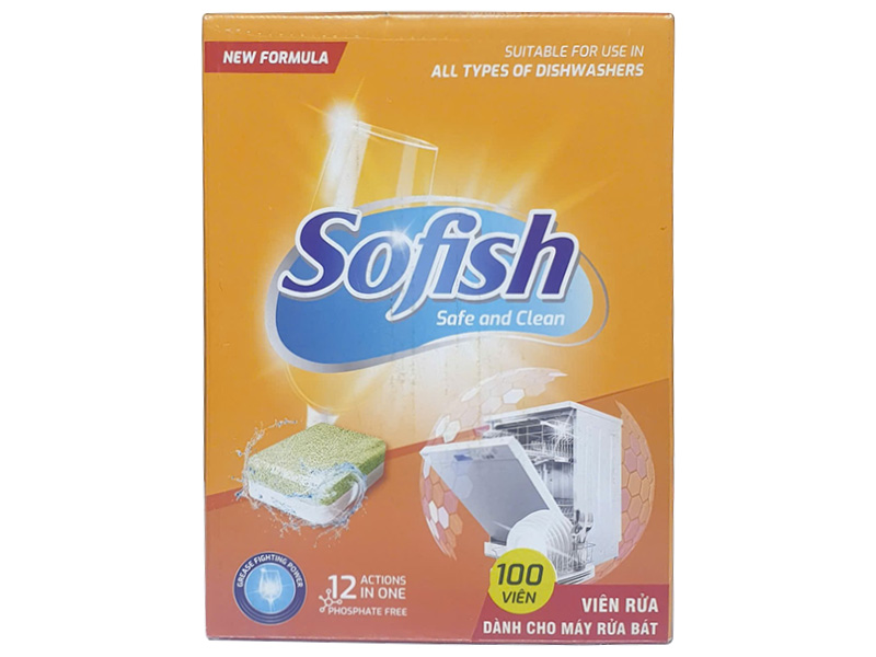 Viên rửa bát Sofish 100 viên (Maximum 100V)