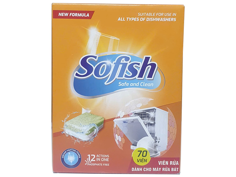 Viên rửa bát Sofish 70 viên (Maximum 70V)