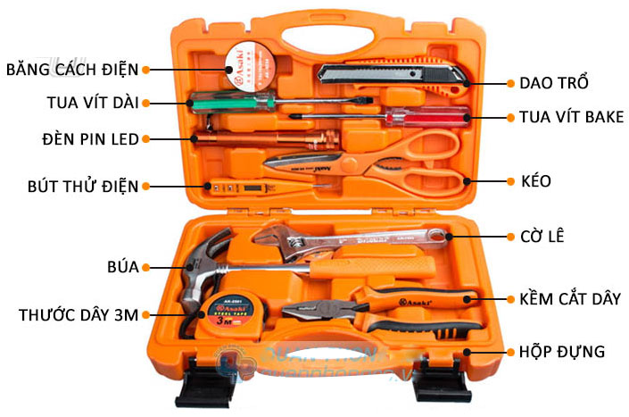 Bộ dụng cụ gia đình Asaki AK-9782