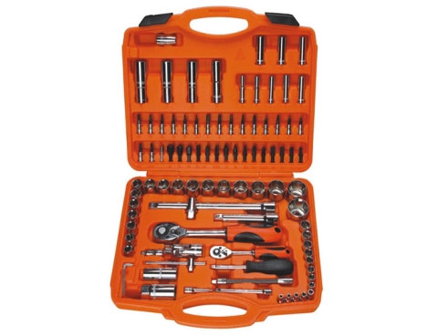 Bộ khẩu Asaki AK-9753 mạ crom bóng 61 chi tiết 3/8 inch