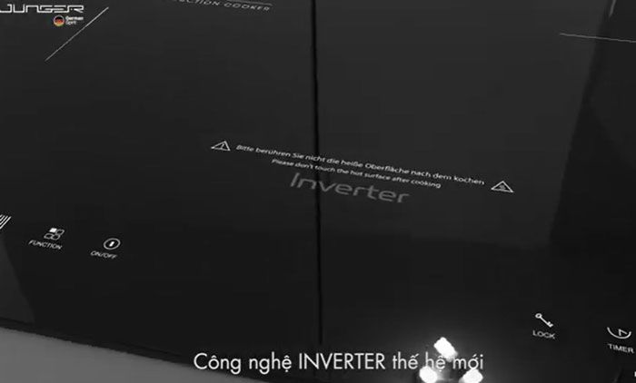 bếp điện từ Junger NKD-22+ được trang bị công nghệ Inverter hiện đại