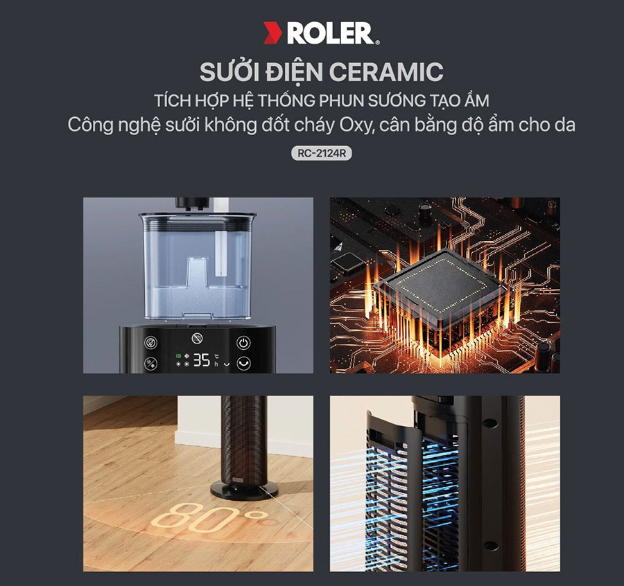 Sưởi điện Roler RC-2124R