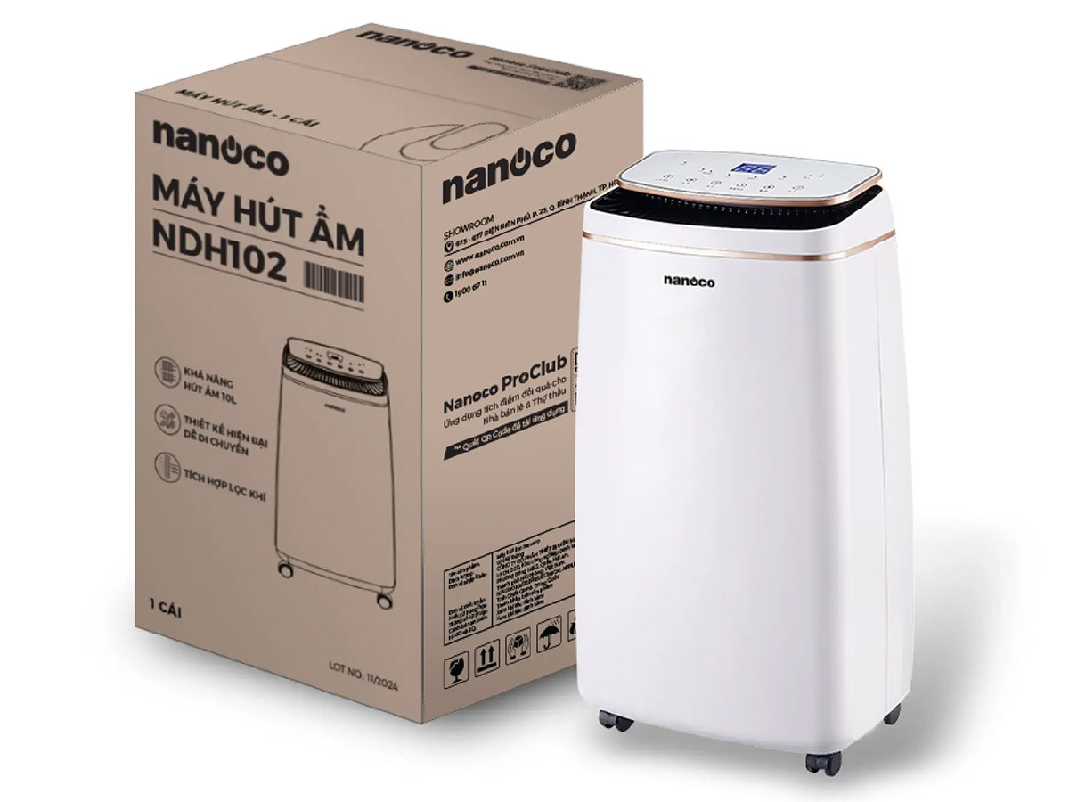 Máy hút ẩm Nanoco NDH102