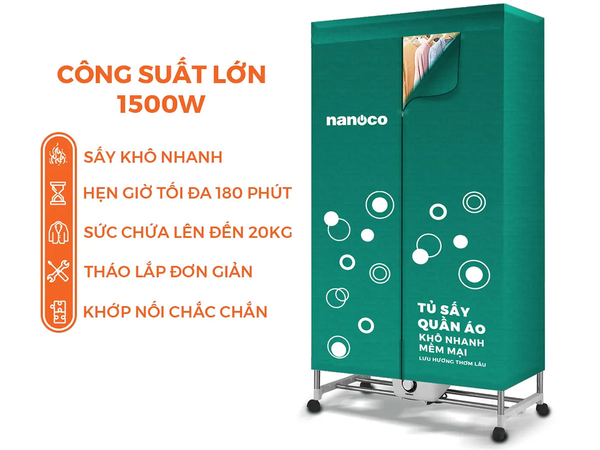 Tủ vải sấy quần áo