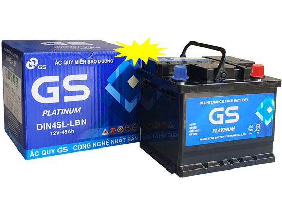 Ắc quy khô GS MF DIN45L-LBN (12V - 45Ah)