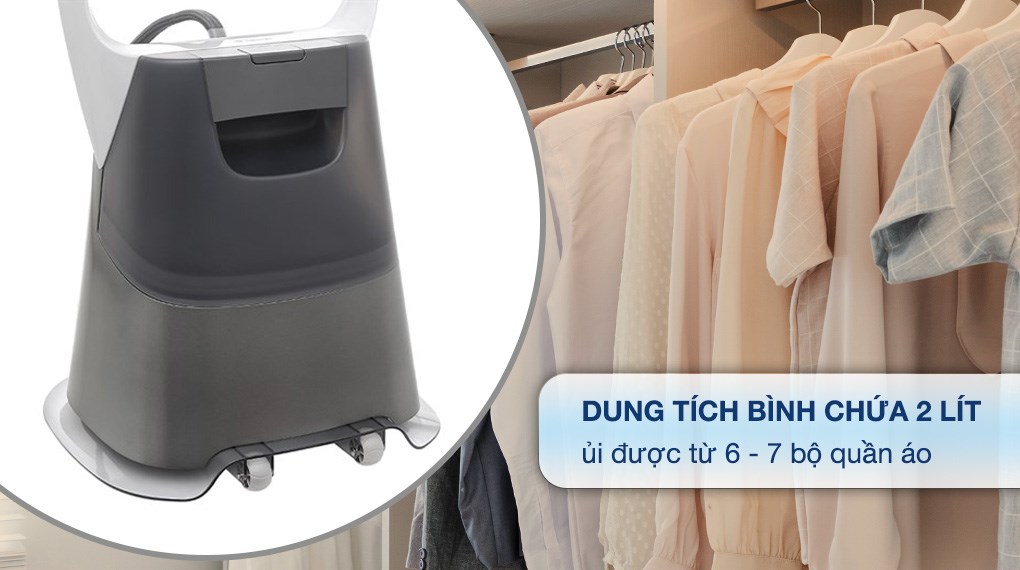 Bàn ủi hơi nước đứng Philips có bình nước dung tích 2 lít