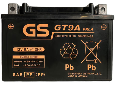 Ắc quy khô xe máy GS GT9A (12V - 9Ah)