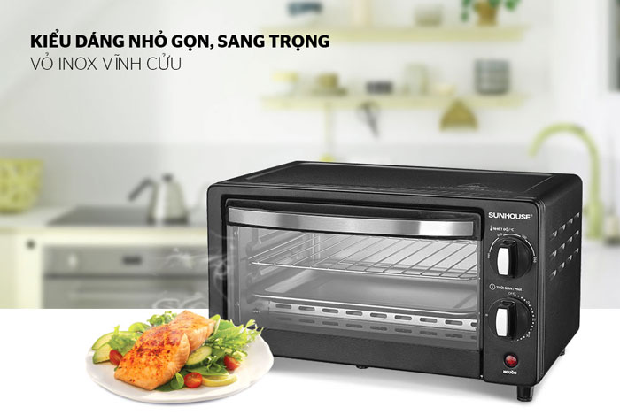 lò nướng điện Sunhouse SHD4206 sở hữu thiết kế sang trọng